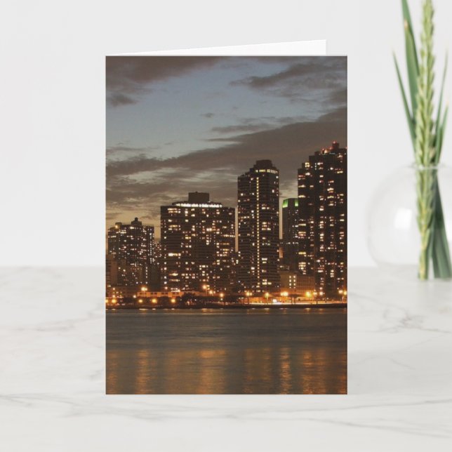 Carte Gratte-ciel de Manhattan la nuit (Devant)