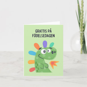Carte Grattis på födelsedagen, anniversaire suédois