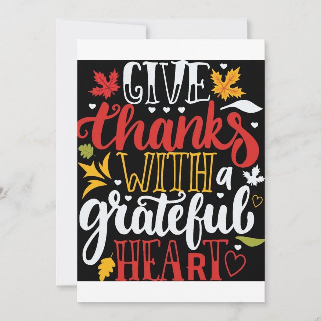 Carte Gratuit Et Remerciante De Thanksgiving (Devant)