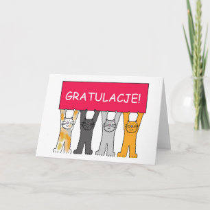 Carte Gratulacje ! Félicitations dans le polonais