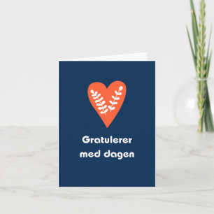 Carte Gratulerer med dagen, Joyeux anniversaire norvégie