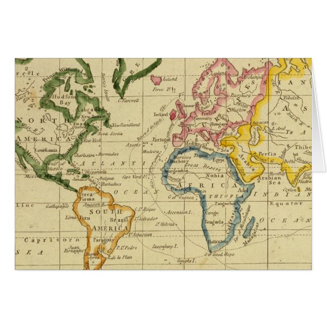 Carte gravée dans le monde (Devant horizontal)