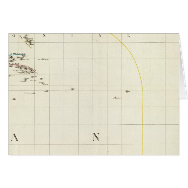 Carte gravée de l'océan Pacifique (Devant horizontal)