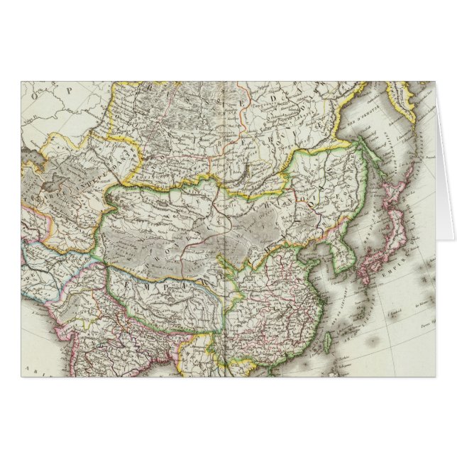 Carte gravée en Asie (Devant horizontal)
