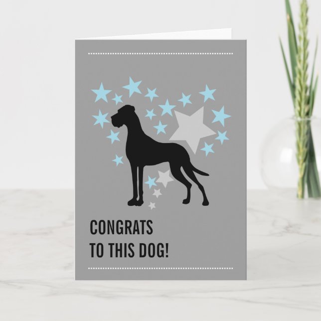 Carte Great dane Congrats (Devant)