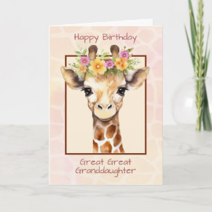 Carte Great Grand Grand-fille Anniversaire Sweet Safari
