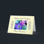 Carte Great-grandma's 100th birthday<br><div class="desc">Photo of beautiful flowers : "Happy 100th Birthday Grandma!"; " It is such a blessing to have you in our lives. Happy 100th birthday! We love you!" Photography by Maria Santos (Lusinhas do Sul)</div>