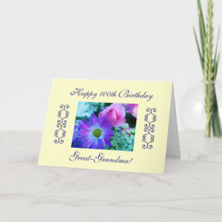 Carte Great-grandma's 100th birthday