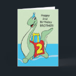 Carte Great Grandson, 2e anniversaire Dinosaur<br><div class="desc">Souhaitez un joyeux anniversaire à votre arrière petit-fils à l'âge de deux ans. Un dinosaure torride est montré sur cette carte. Envoyez vos voeux d'anniversaire pour lui avec cette carte. Parfait pour donner son 2ème anniversaire.</div>