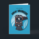 Carte Great Grandson 4th Birthday Train, Little Boy, Blu<br><div class="desc">Une grande carte pour un grand-fils. Votre petit garçon adorera recevoir ce train avec un grand numéro quatre pour son 4e anniversaire. Une carte très appropriée pour un garçon avec une jolie illustration sur un arrière - plan bleu qui va lui mettre un sourire sur le visage.</div>