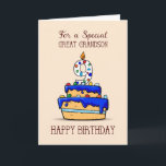 Carte Great Grandson 9e anniversaire, 9 on Sweet Blue Ca<br><div class="desc">Votre arrière-petit-fils bien-aimé aura bientôt neuf ans. Surprenez-le avec cette carte de gâteau sucré qui apporte des salutations douces et de bons voeux. Saluez-le heureux 9e anniversaire alors qu'il célèbre sa journée spéciale.</div>