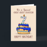 Carte Great Great Grandson 7e anniversaire, Sweet Blue C<br><div class="desc">Les petits-fils sont des anges. Alors que votre arrière petit-fils aura bientôt sept ans,  soyez prêt à lui envoyer cette jolie carte de gâteau bleu avec une cerise douce pour lui faire sentir à quel point il est spécial. Saluez-le heureux 7ème anniversaire et joignez-vous à la fête.</div>
