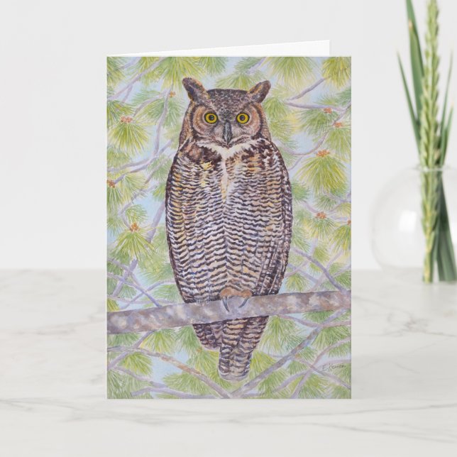 Carte Great Horned Owl (Devant)