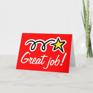 Carte Great job greeting card for employee encouragement