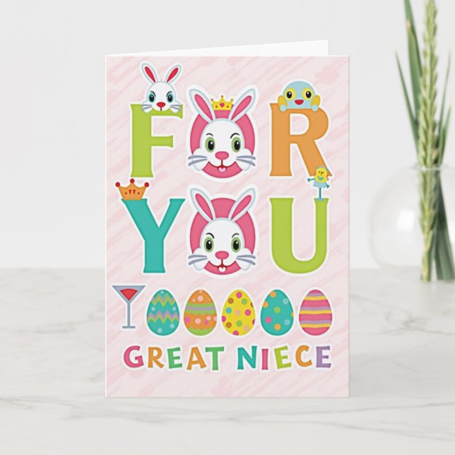 Carte Great Niece Celebration Card (Devant)