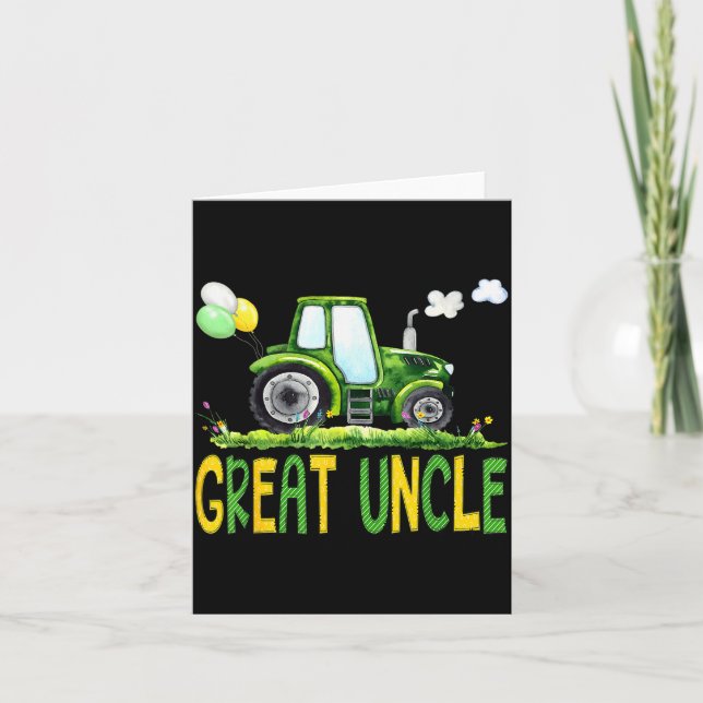 Carte Great Uncle Of The Birthday Boy Tractor Farm Truck (Devant)