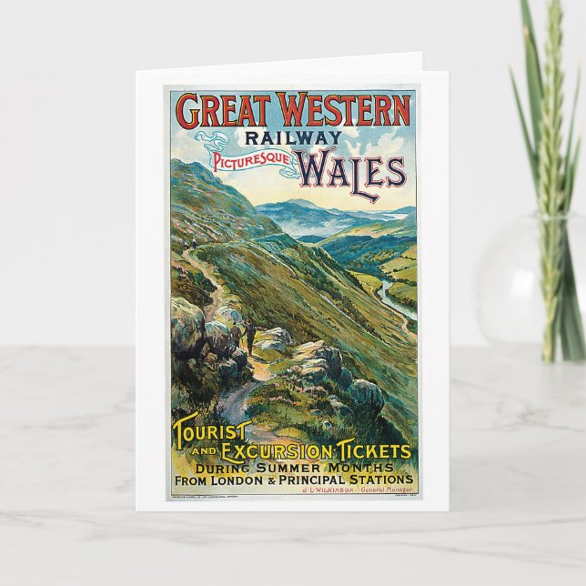 Carte Great Western Railway ~ Pays de Galles (Devant)