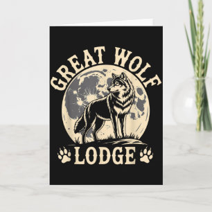 Carte Great Wolf Lodge Loup Hurleur Pleine Lune Scène de