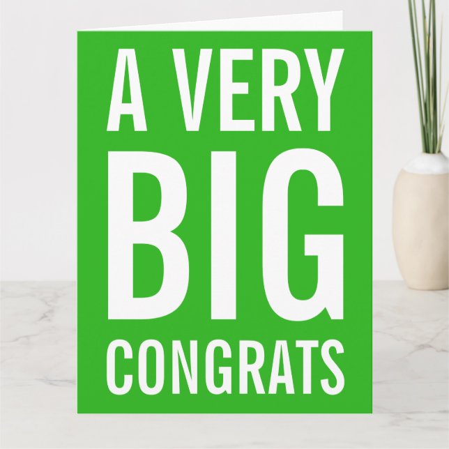 Carte Green A Very Big Fgrats (Devant)