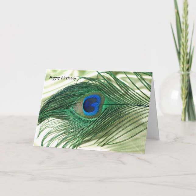 Carte Green Apple Peacock Sill Life (Devant)