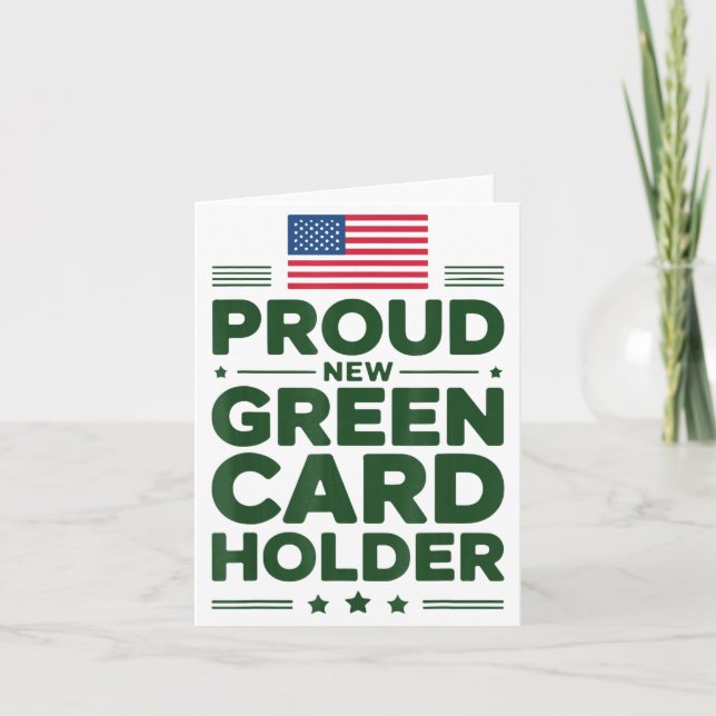 Carte Green Card Recient American Pride Patriotic  (Devant)