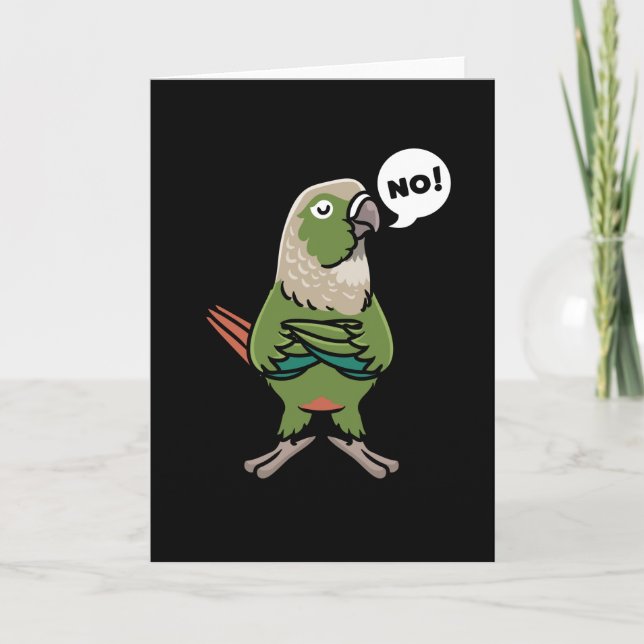 Carte Green Cheek Conure Green-Cheeked Parakeet (Devant)