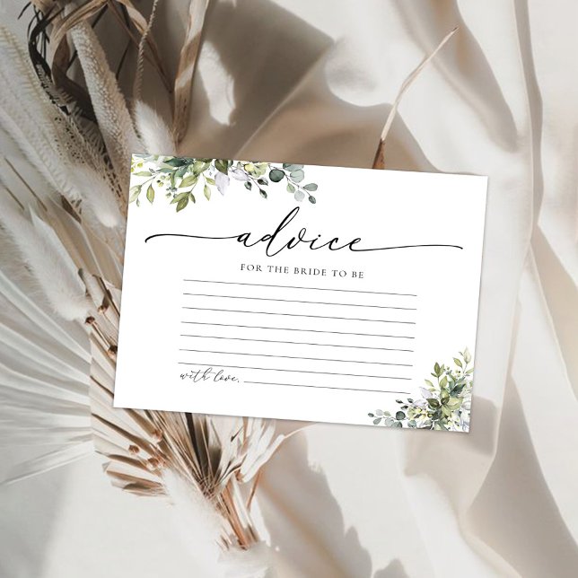 Carte Green Eucalyptus Floral Conseil Card (Créateur téléchargé)