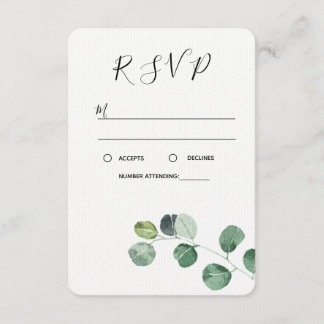Carte Green Eucalyptus RSVP