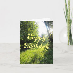 Carte Green Forest Meadow Joyeux anniversaire