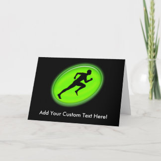 Carte Green Glow Fitness et logo d'entraînement personne