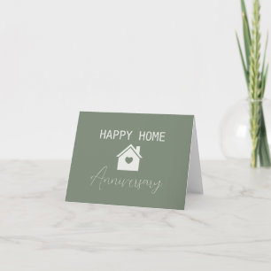 Carte Green Happy Home Anniversary Immobilier 
