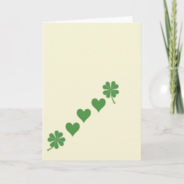 Carte Green Hearts Lucky Card (Devant)
