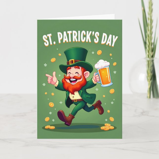 Carte Green Leprechaun Celebration Card (Devant)