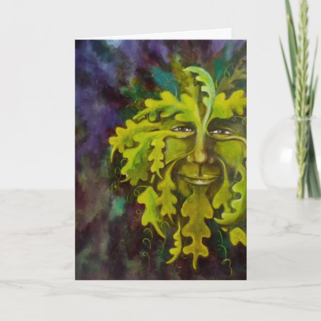Carte "Green Man" greeting cards... for anytime ! (Devant)