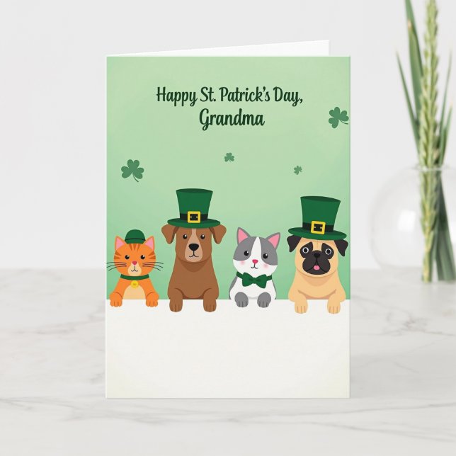 Carte Green Pet Parade Grandma Card (Devant)