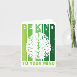 Carte Green Ribbon Warrior & Supporters - Mental Hea