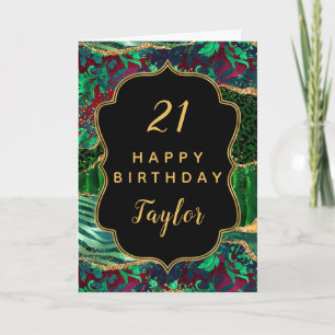 Carte Green Safari Agate Joyeux anniversaire