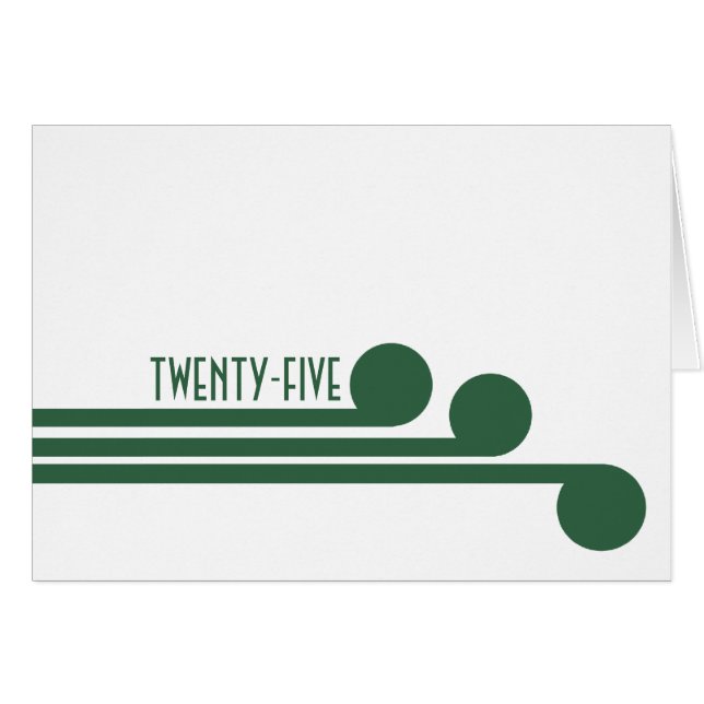 Carte Green Simple Deco Chic Table Number (Devant horizontal)