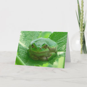 Carte Green smiling Frog