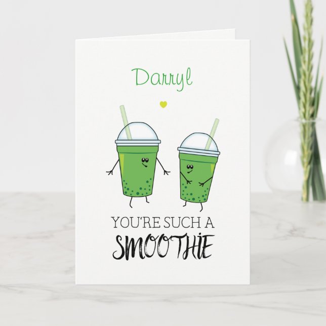 Carte Green Smoothies Flirty Kawaii Humour alimentaire (Devant)