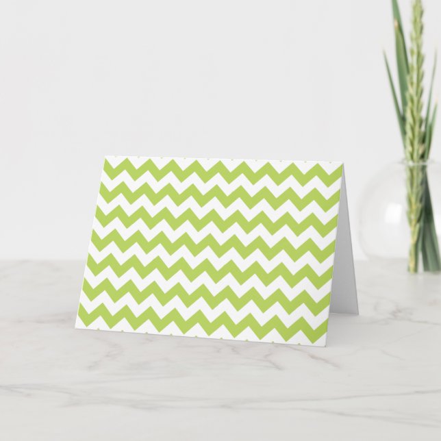 Carte Green Zigzag, Green Chevron, Motif géométrique (Devant)