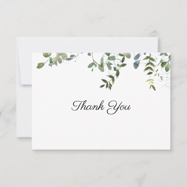 Carte Greenery Thank You Note (Devant)