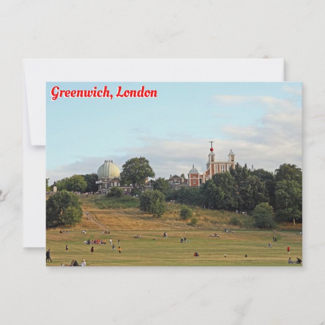 Carte Greenwich Park, Londres (Devant)