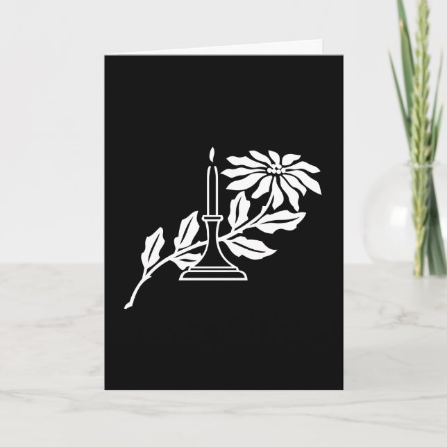 Carte - Greeting - Candle and Flower Graphic (Devant)
