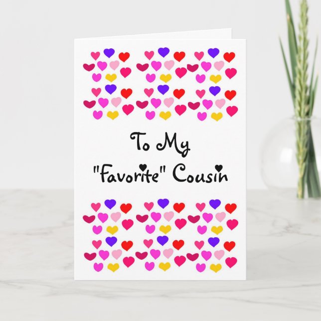 CARTE GREETING CARD COUSIN (Devant)