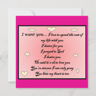 Carte Greeting card 'I want you"