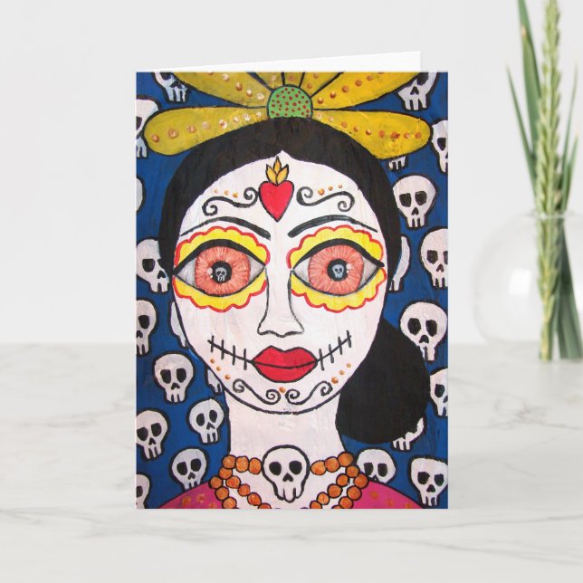 Carte Greeting card "Mi Catrina" (day of the dead) (Devant)