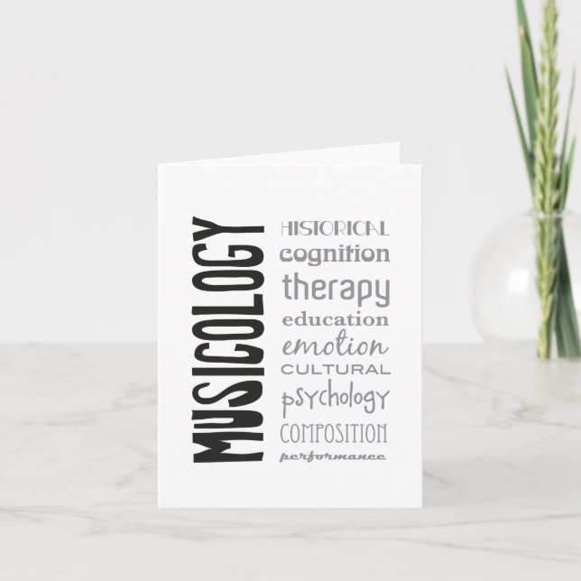 Carte Greeting card - MUSICOLOGY (Devant)