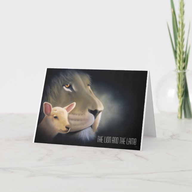 Carte greeting card : The Lion and the Lamb (Devant)