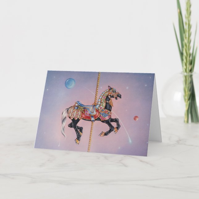 Carte Greeting Cards - Petaluma Carousel Horse 1 (Devant)